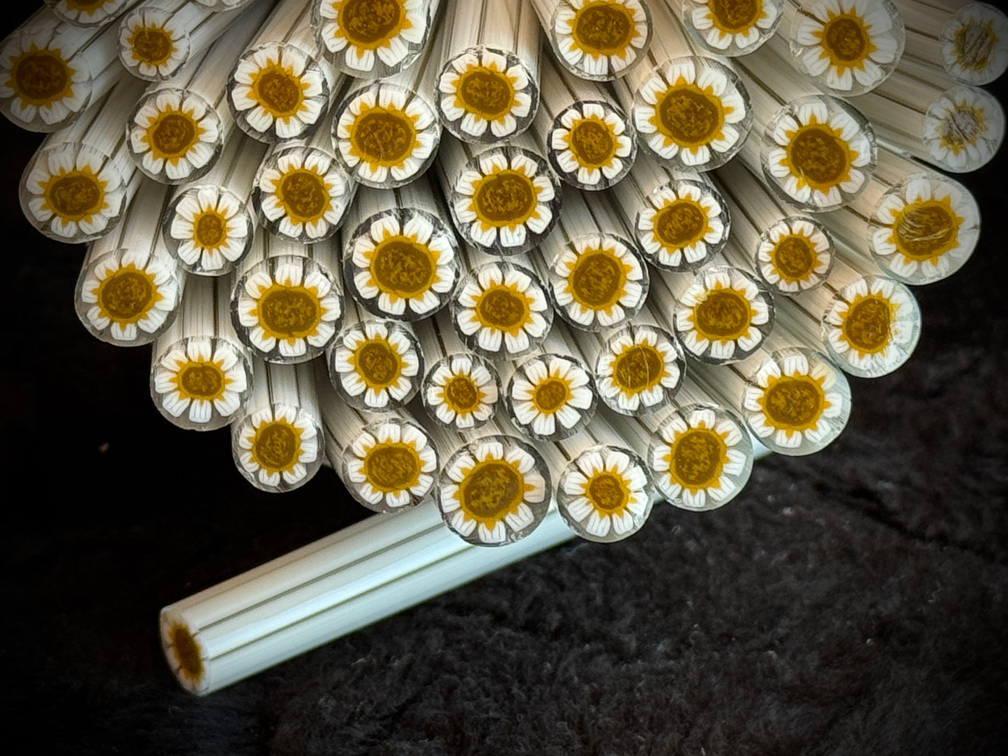 The Simple Daisy, 1oz, COE 96 Murrini Millefiori