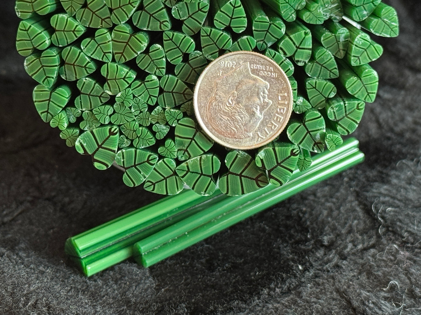 Ivy Leaves (multi-size), 1oz, COE 96 Murrini Millefiori
