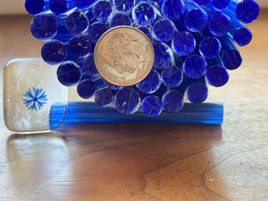 Sapphire Snowflakes, 1oz, COE 96 Murrini Millefiori