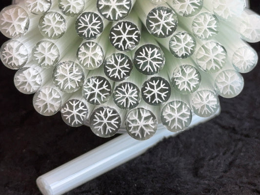 The Simple Snowflake, 1oz, COE 96 Murrini Millefiori