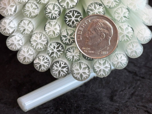 The Simple Snowflake, 1oz, COE 96 Murrini Millefiori
