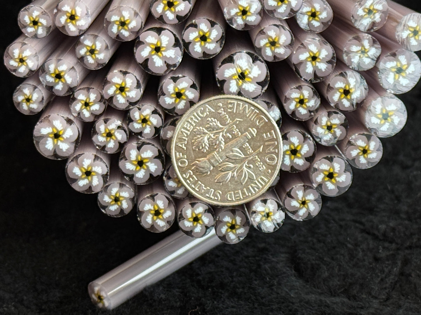 Lilac Blossoms, 1oz., COE 96 Murrini Millefiori