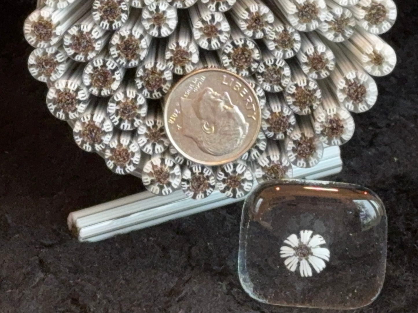 Dandelions, 1oz, COE 96 Murrini Millefiori