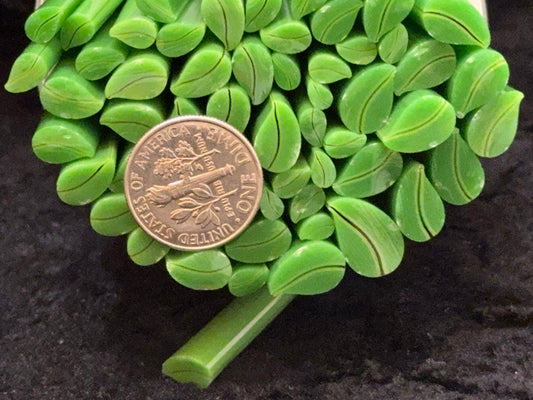 Fern Curved Leaves (mix of sizes), 1oz, COE 96 Murrini Millefiori