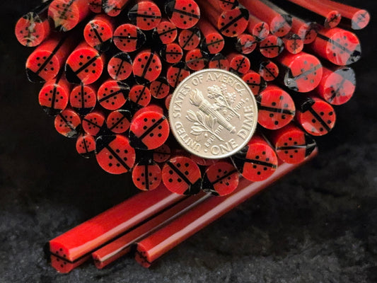 Ladybugs (Multi-size), 1oz, COE 96 Murrini Millefiori