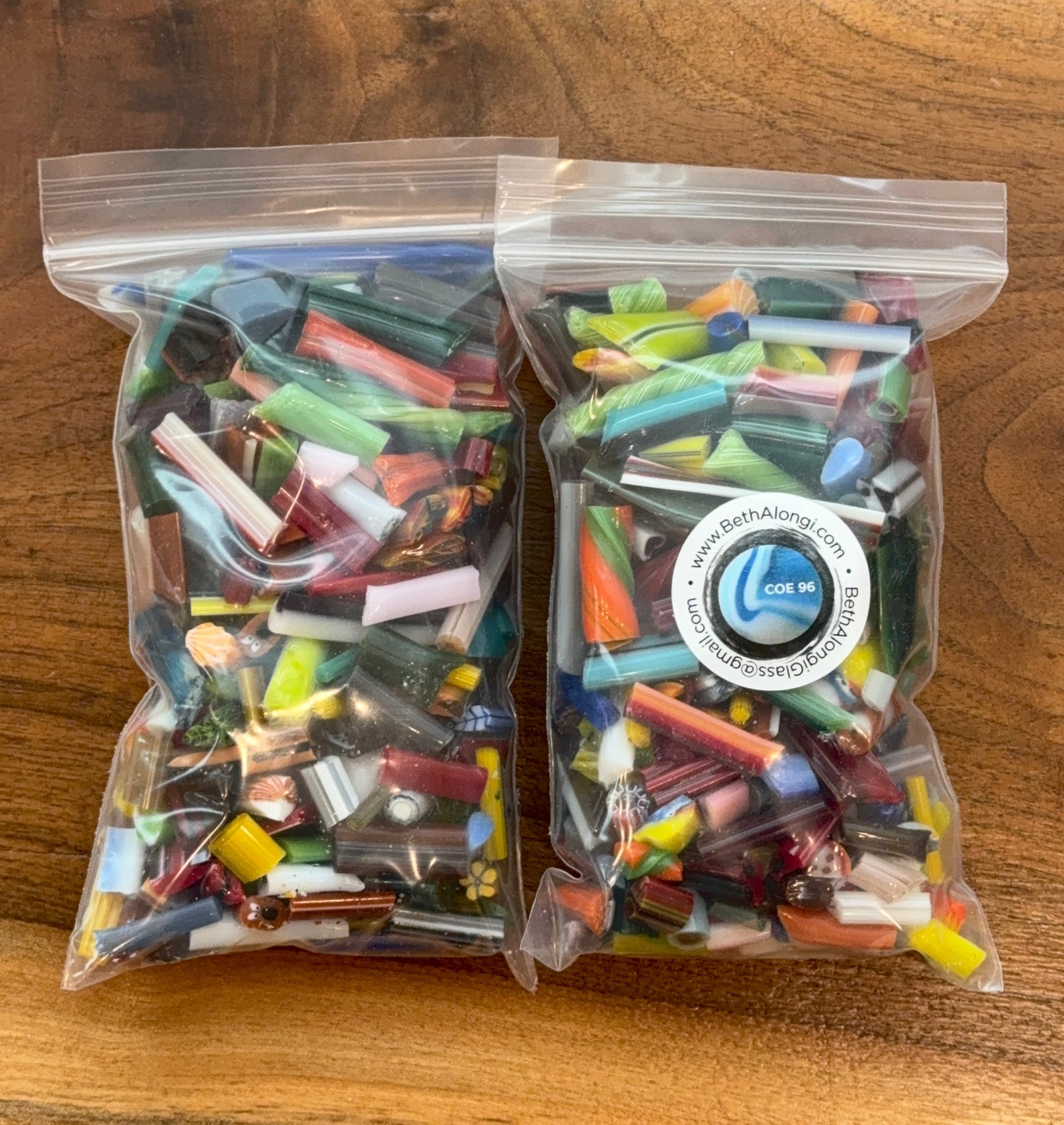 Bits and Butts Scrap, 1 Pound, COE 96 Murrini Millefiori