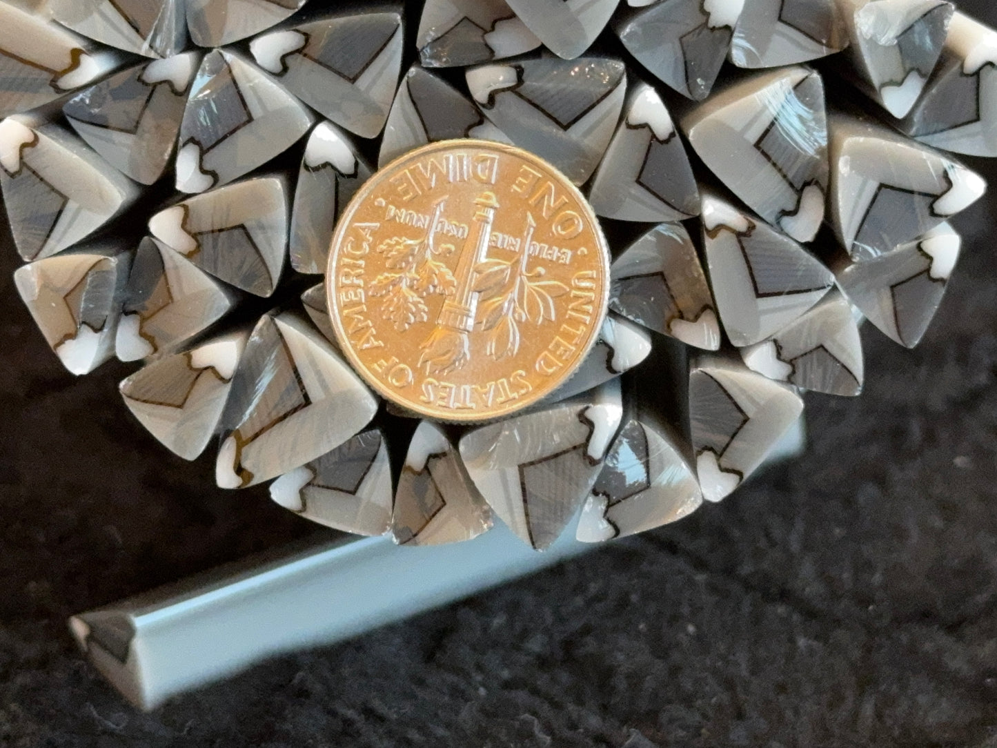 Mountains, 1+oz, (not seconds but please read description), COE 96 Murrini Millefiori