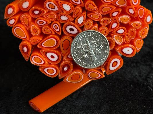 Orange Multi-size Teardrops, 1.5oz, COE 96 Murrini