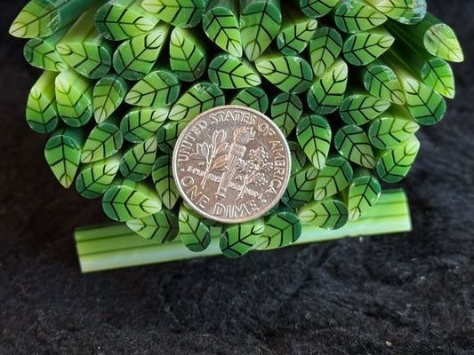 Green Ombré Leaves, 1oz, COE 96 Murrini Millefiori