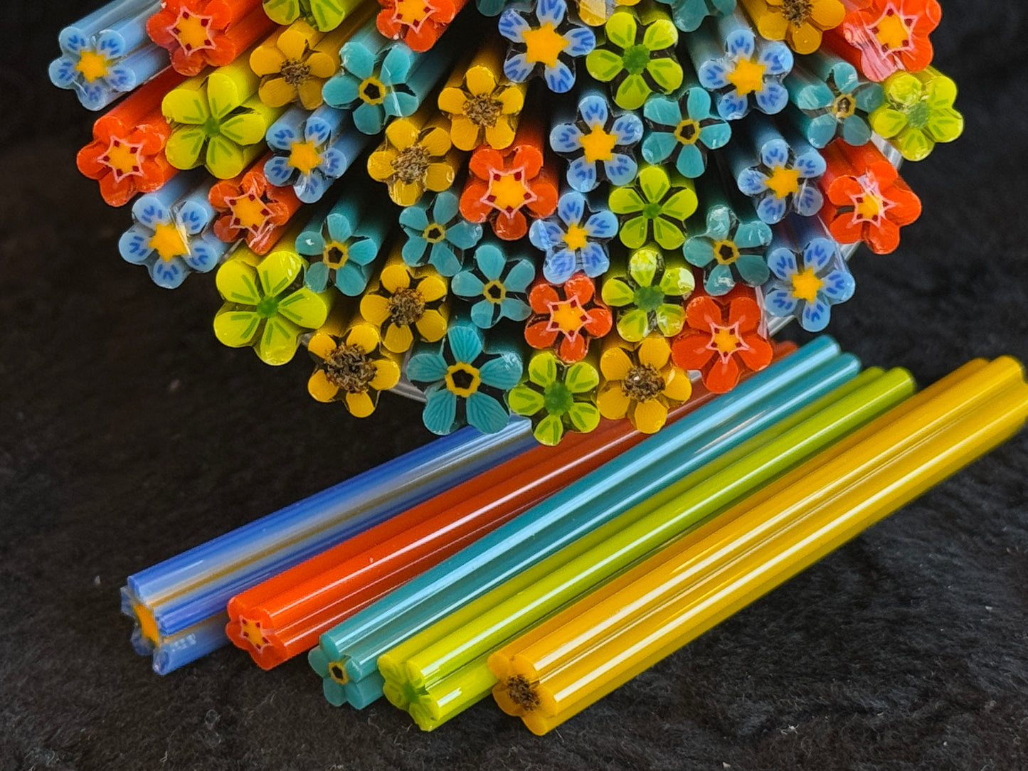 Wildflower Mix, 1.5+oz, COE 96 Murrini Millefiori