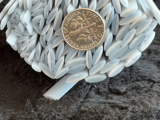 Two Toned Slender Chambray Leaves (on the small side), 1oz, COE 96 Murrini Millefiori