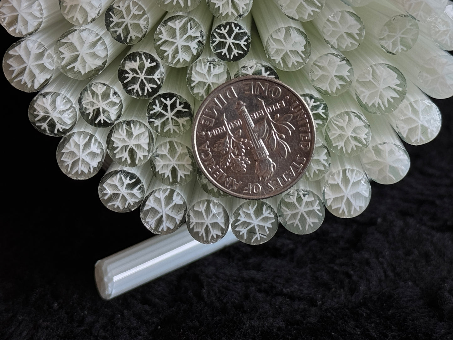 The Simple Snowflake, 1oz, COE 96 Murrini Millefiori