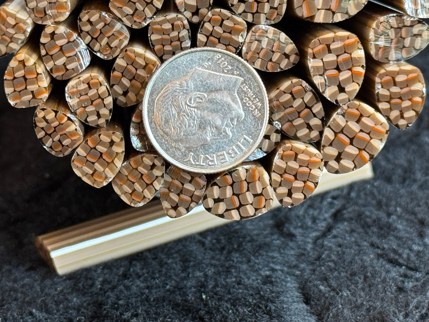 Pine Cones, 1oz, COE 96 Murrini Millefiori