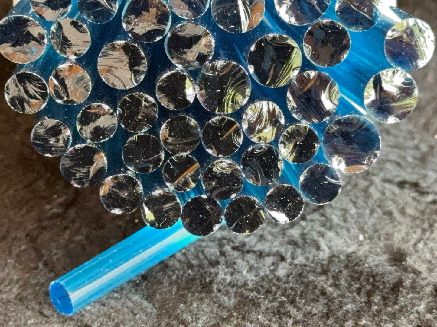 Snowflakes Deep Aqua, 1oz, COE 96 Murrini Millefiori