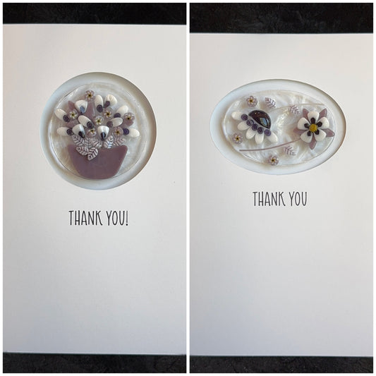 White Leaf with Transparent Grape Vein, 1oz, COE 96 Murrini Millefiori