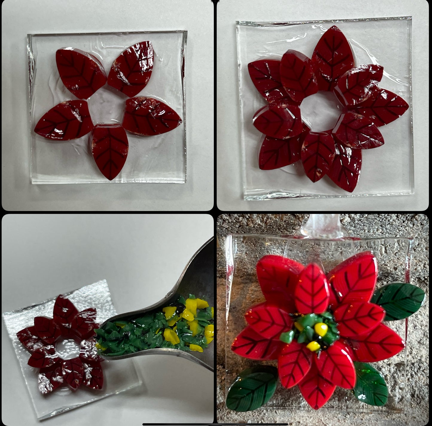 Poinsettia Kits, 1 - 1.5oz, COE 96 Murrini Millefiori