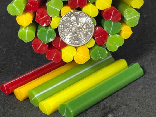 Fall Aspen Leaves, 1oz., COE 96 Murrini Millefiori