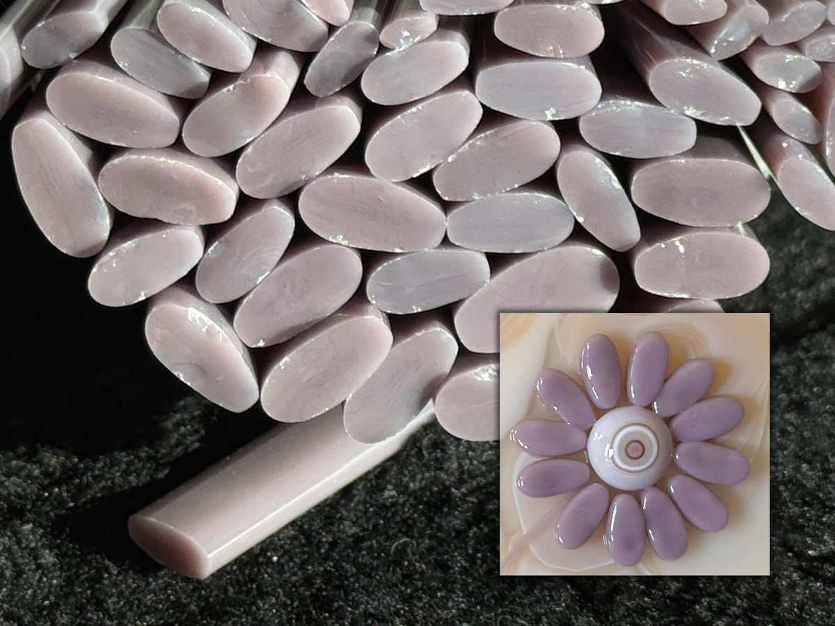 Multi-size Lilac Flat-End Daisy Petal, 1oz, COE 96 Murrini Millefiori