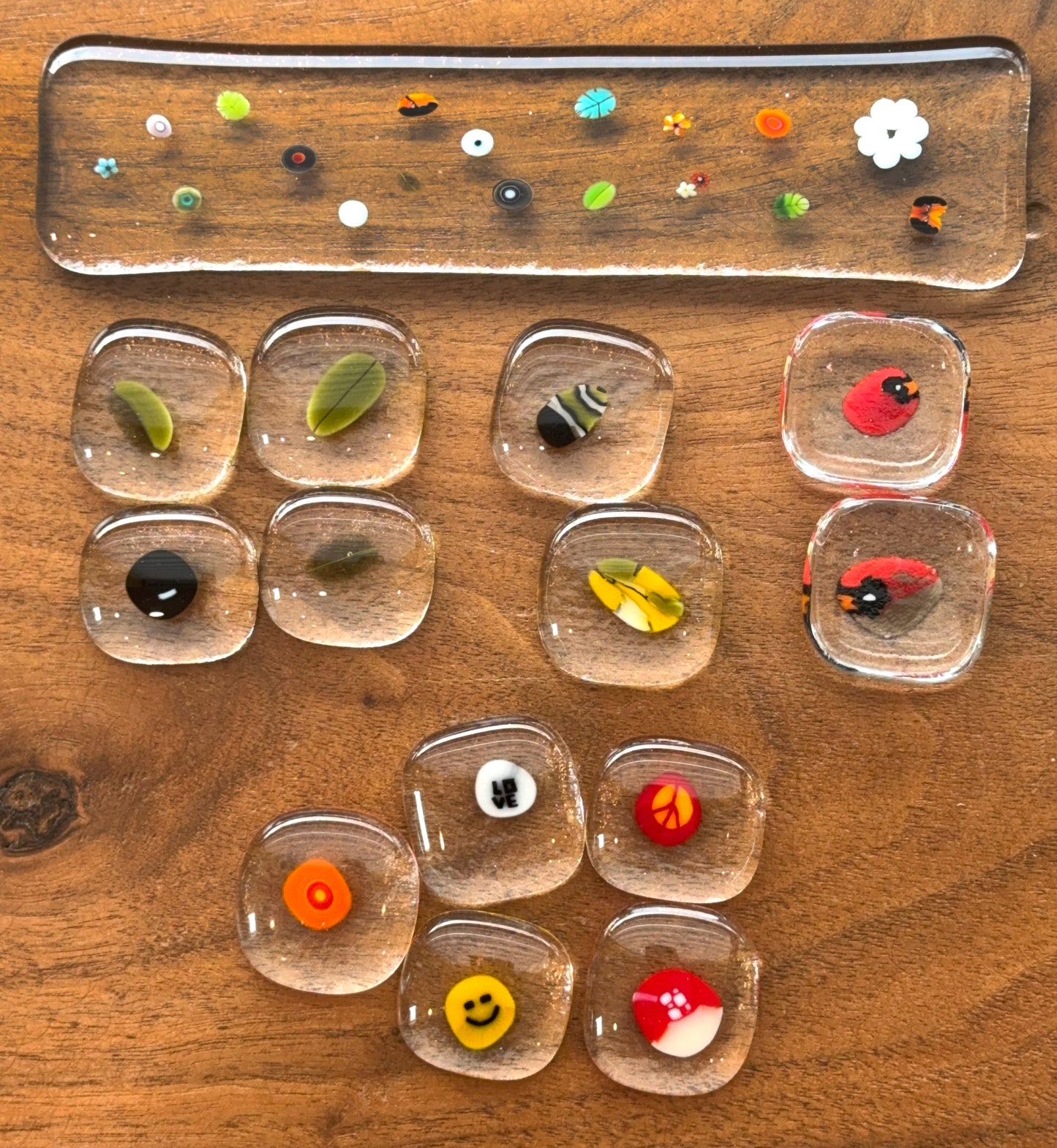 Olive Dragonfly Kits, COE 96 Murrini Millefiori