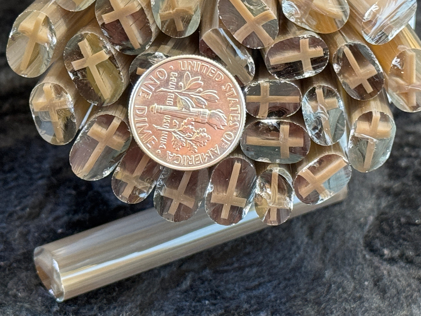 Large Easter Crosses, 1.25oz, COE 96 Murrini Millefiori