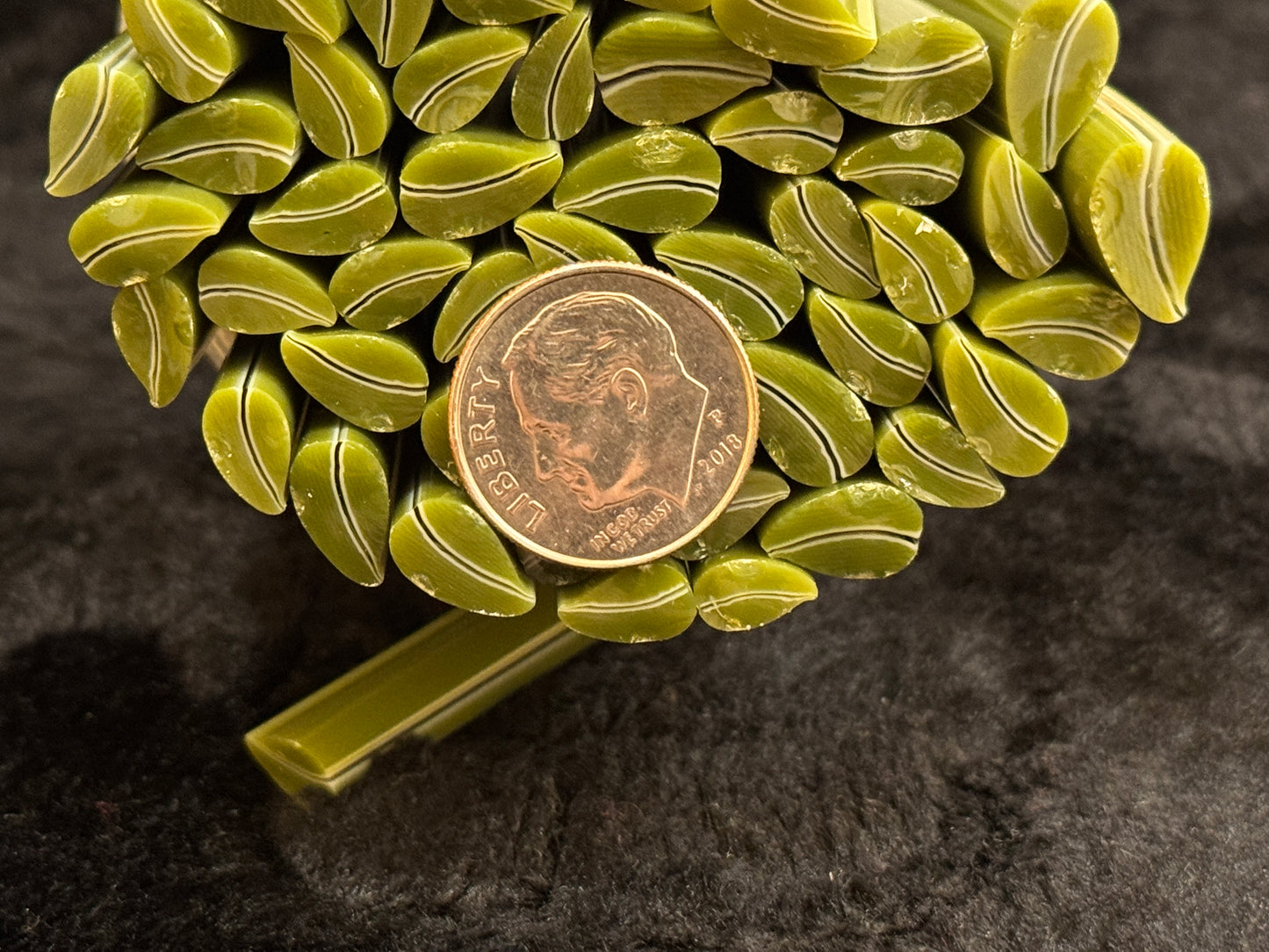 NEW Olive Curved Leaves, 1oz, COE 96 Murrini Millefiori