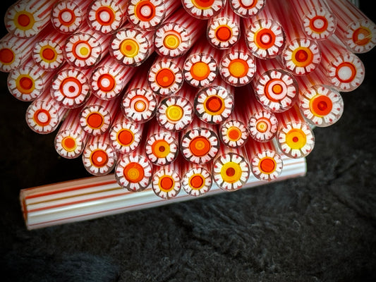 Sunshine Daisy, 1oz, COE 96 Murrini Millefiori