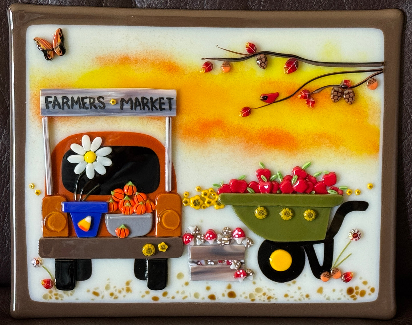 Tack Fuse Red Dotted Mushrooms, Sizes Vary, 1oz, COE 96 Murrini Millefiori