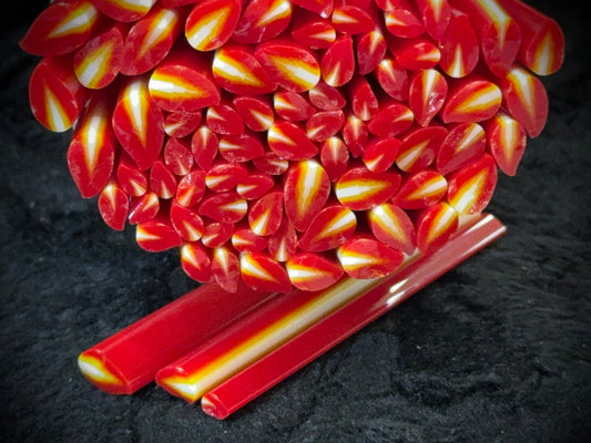 Multi-size Flames, 1oz, COE 96 Murrini Millefiori