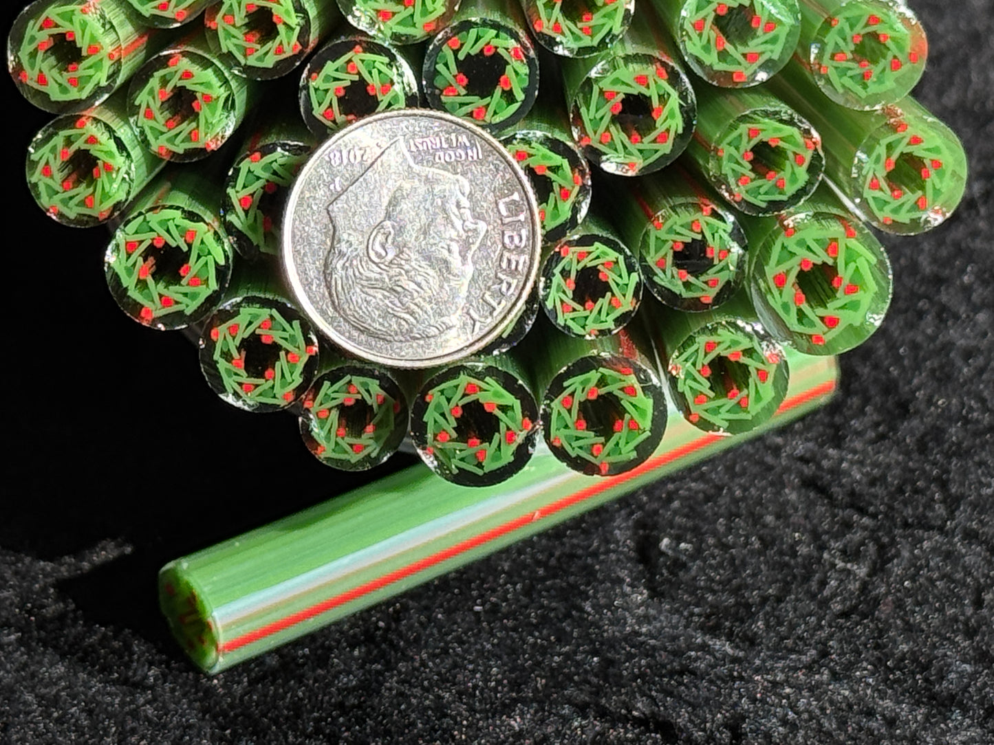 NEW Wreath, 1oz, COE 96 Murrini Millefiori
