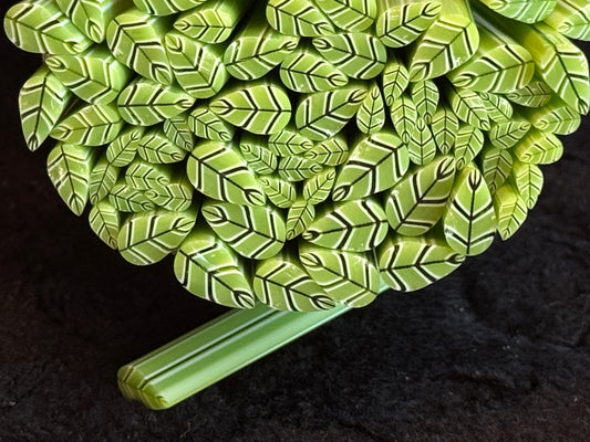 Multi-size Gorgeous Green Leaves, 1oz, COE 96 Murrini Millefiori
