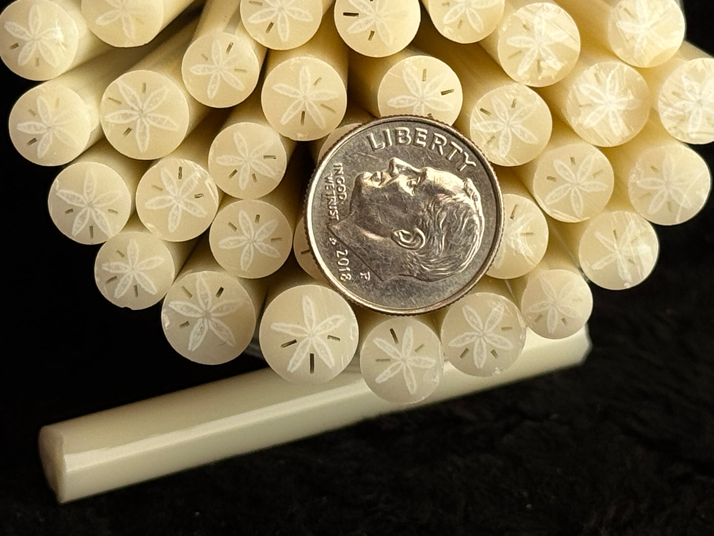 Tack Fuse Sand Dollars, 1oz, COE 96 Murrini Millefiori