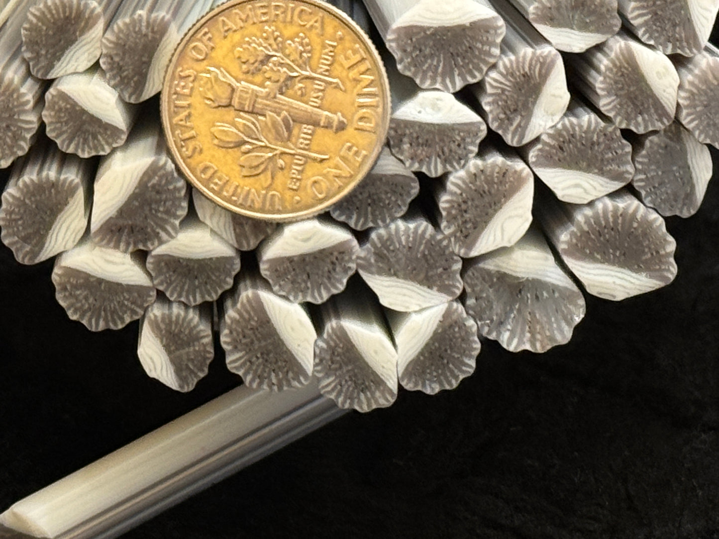 SECONDS Lilac/Grey Sea Shell, 1.5oz, COE 96 Murrini