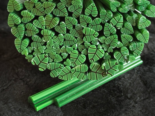 Ivy Leaves (multi-size), 1oz, COE 96 Murrini Millefiori