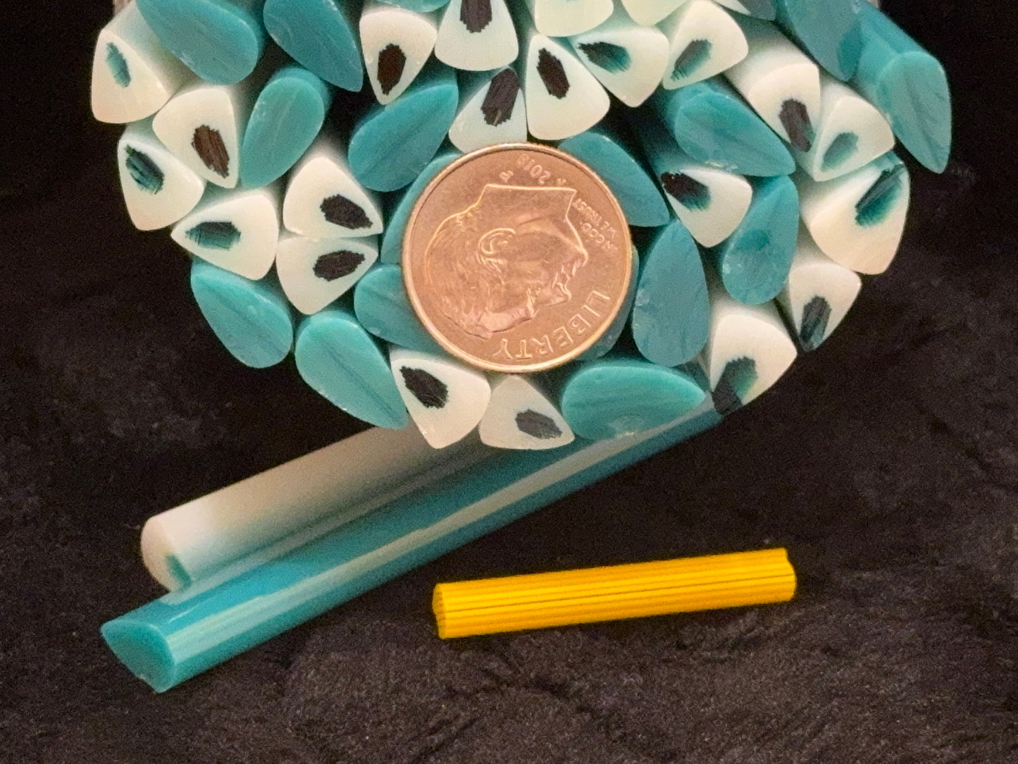 Turquoise Columbine Kit, 1+oz, COE 96 Murrini Millefiori