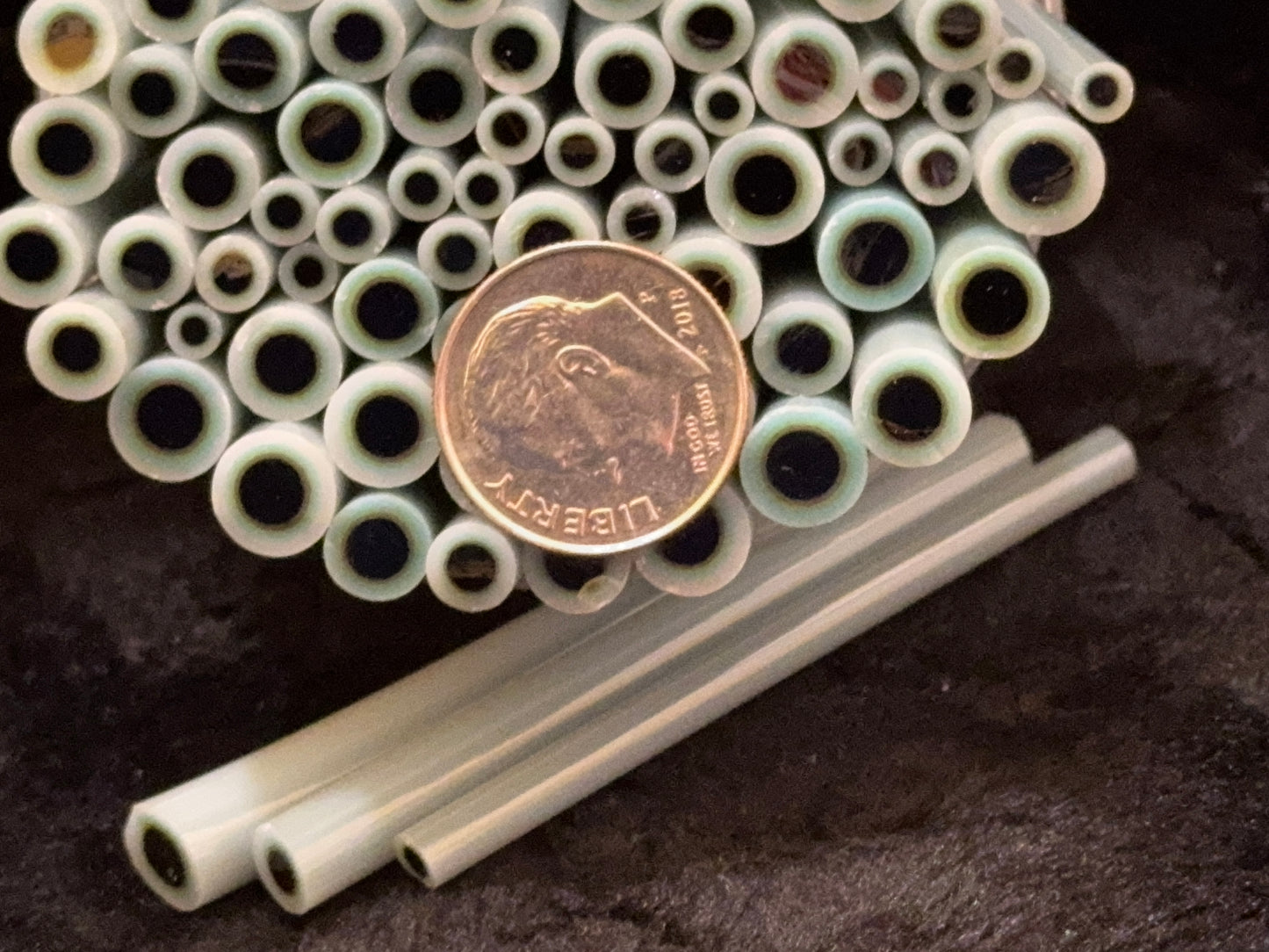 Multi-size Hazel Critter Eyes, 1oz, COE 96 Murrini Millefiori