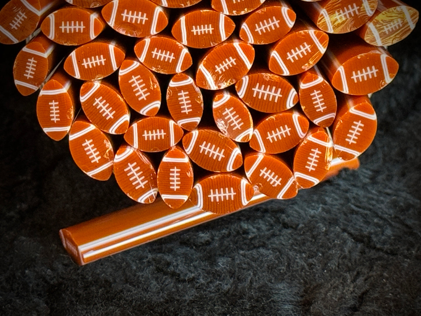 Footballs, 1+oz., COE 96 Murrini Millefiori