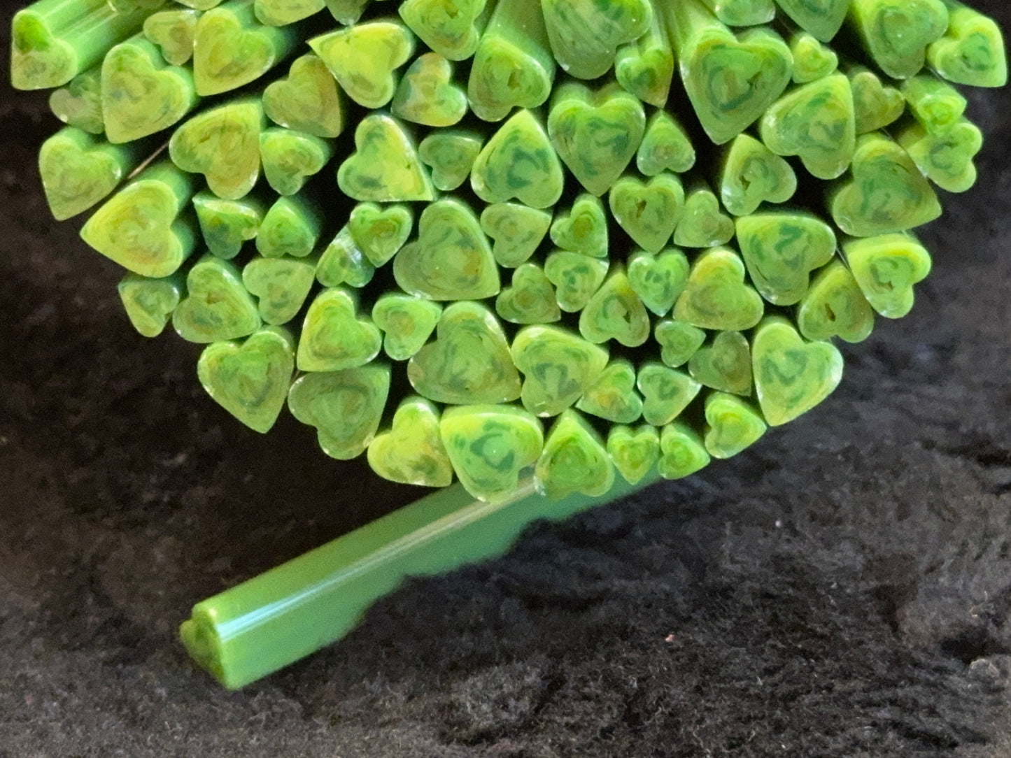 Multi-size Opal Variegated Shamrocks, 1oz, COE 96 Murrini Millefiori