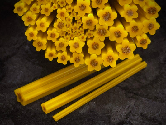 Rippled Sunflower Fields, (Multi-size) 1oz, COE 96 Murrini Millefiori