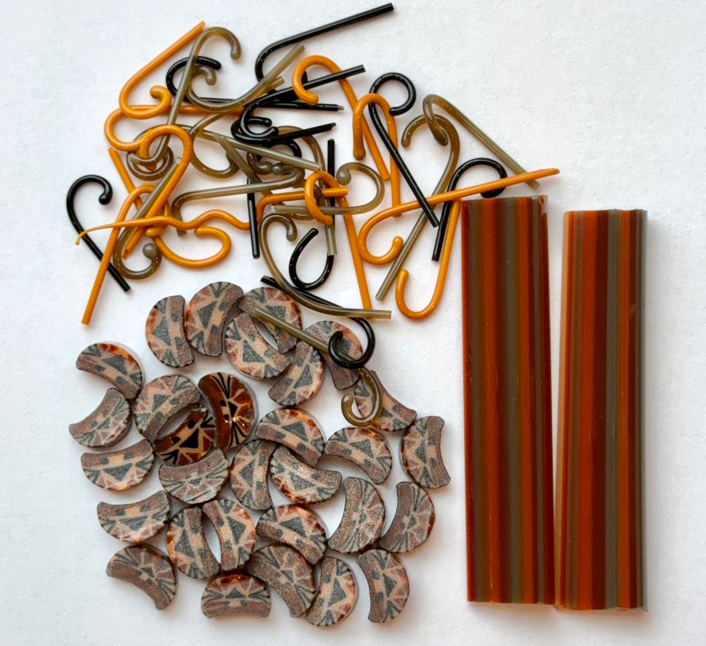 Catie the Cali Cat Kit,  COE 96 Murrini Millefiori