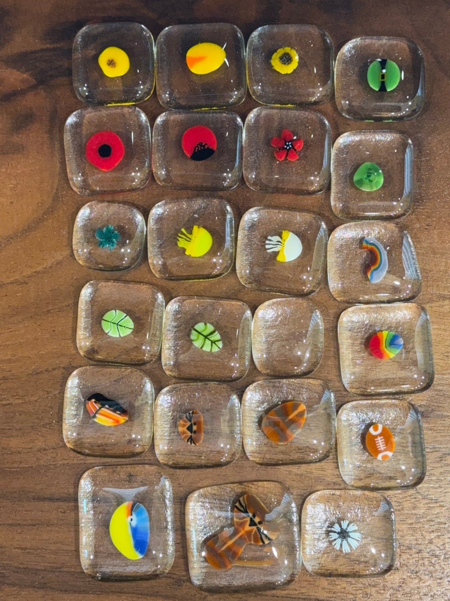 Footballs, 1+oz., COE 96 Murrini Millefiori