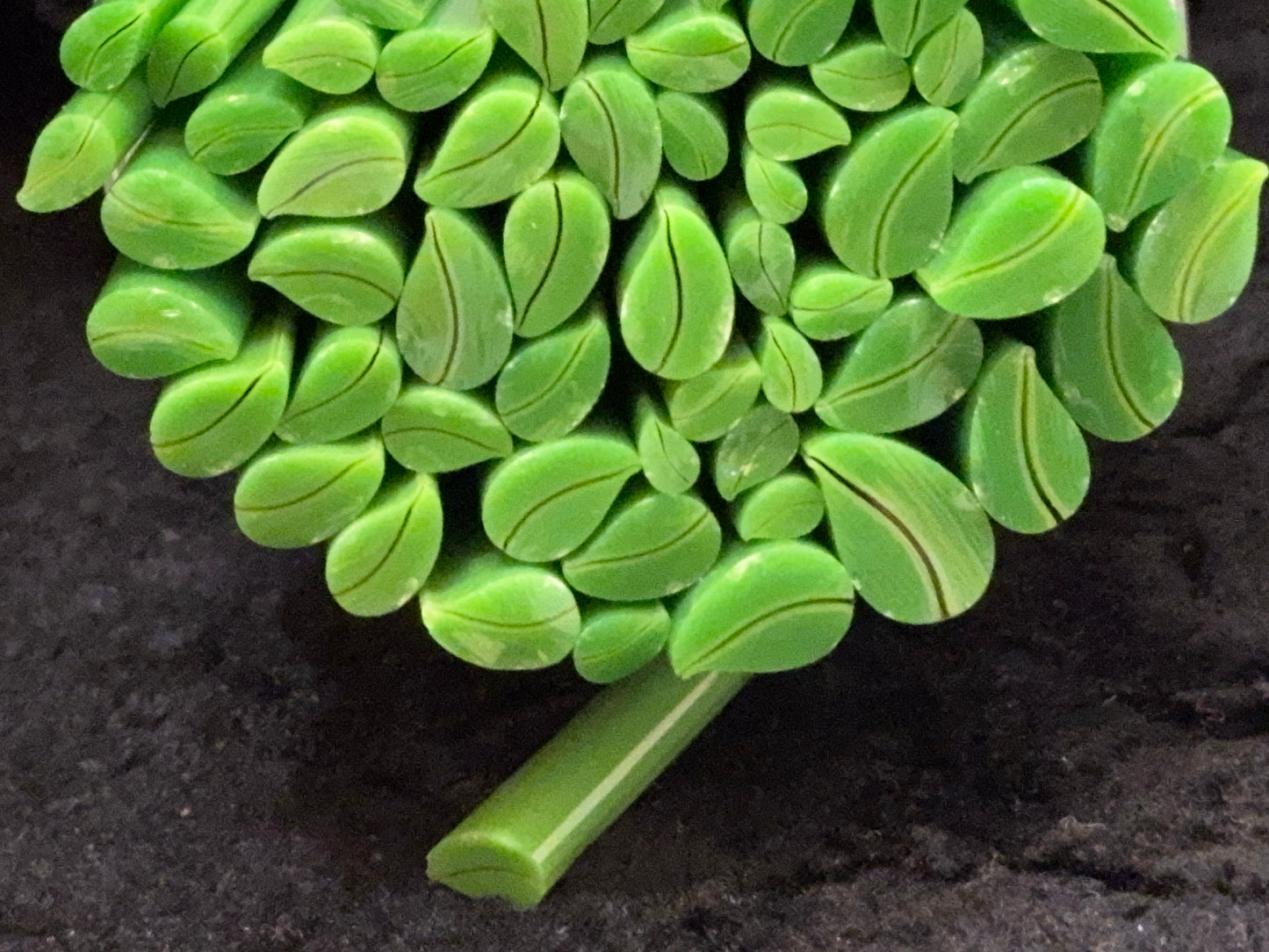 Fern Curved Leaves (mix of sizes), 1oz, COE 96 Murrini Millefiori