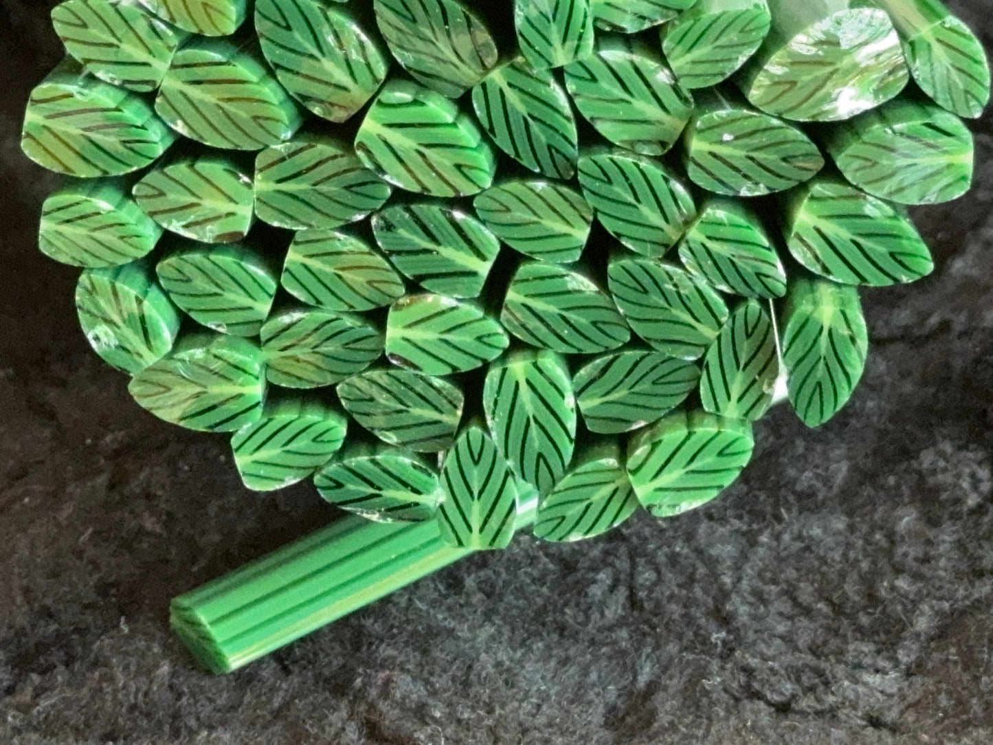 Pansy Leaves, 1oz, COE 96 Murrini Millefiori