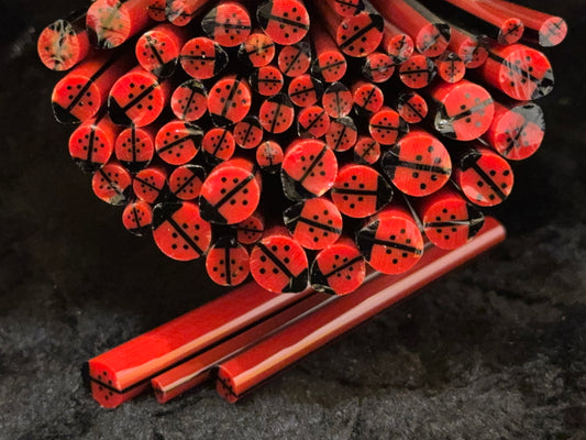 Ladybugs (Multi-size), 1oz, COE 96 Murrini Millefiori