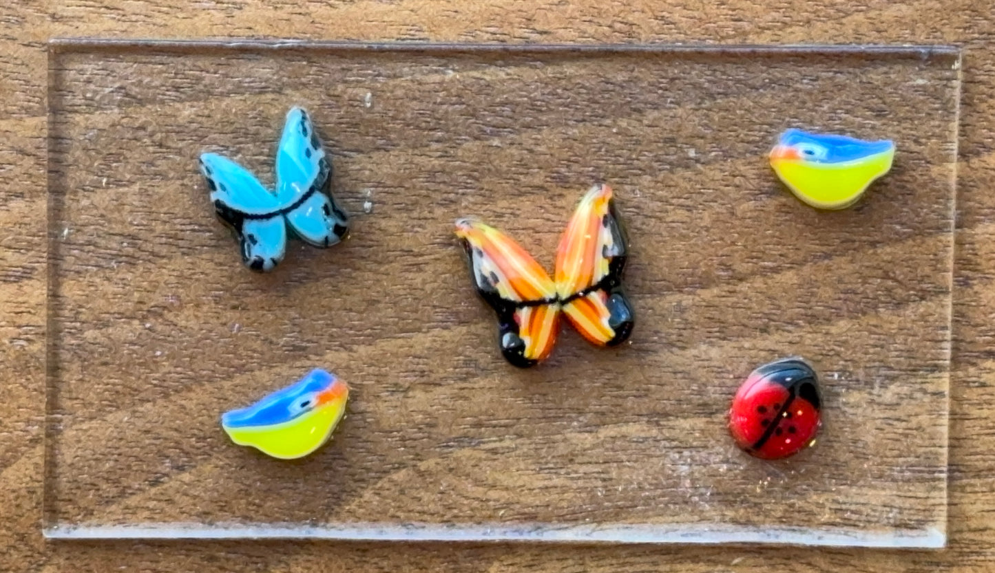 Ladybugs (Multi-size), 1oz, COE 96 Murrini Millefiori