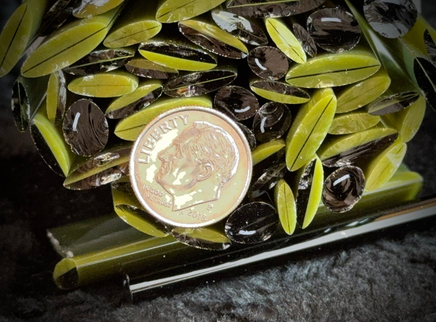 Olive and Leaf Kit, COE 96 Murrini Millefiori