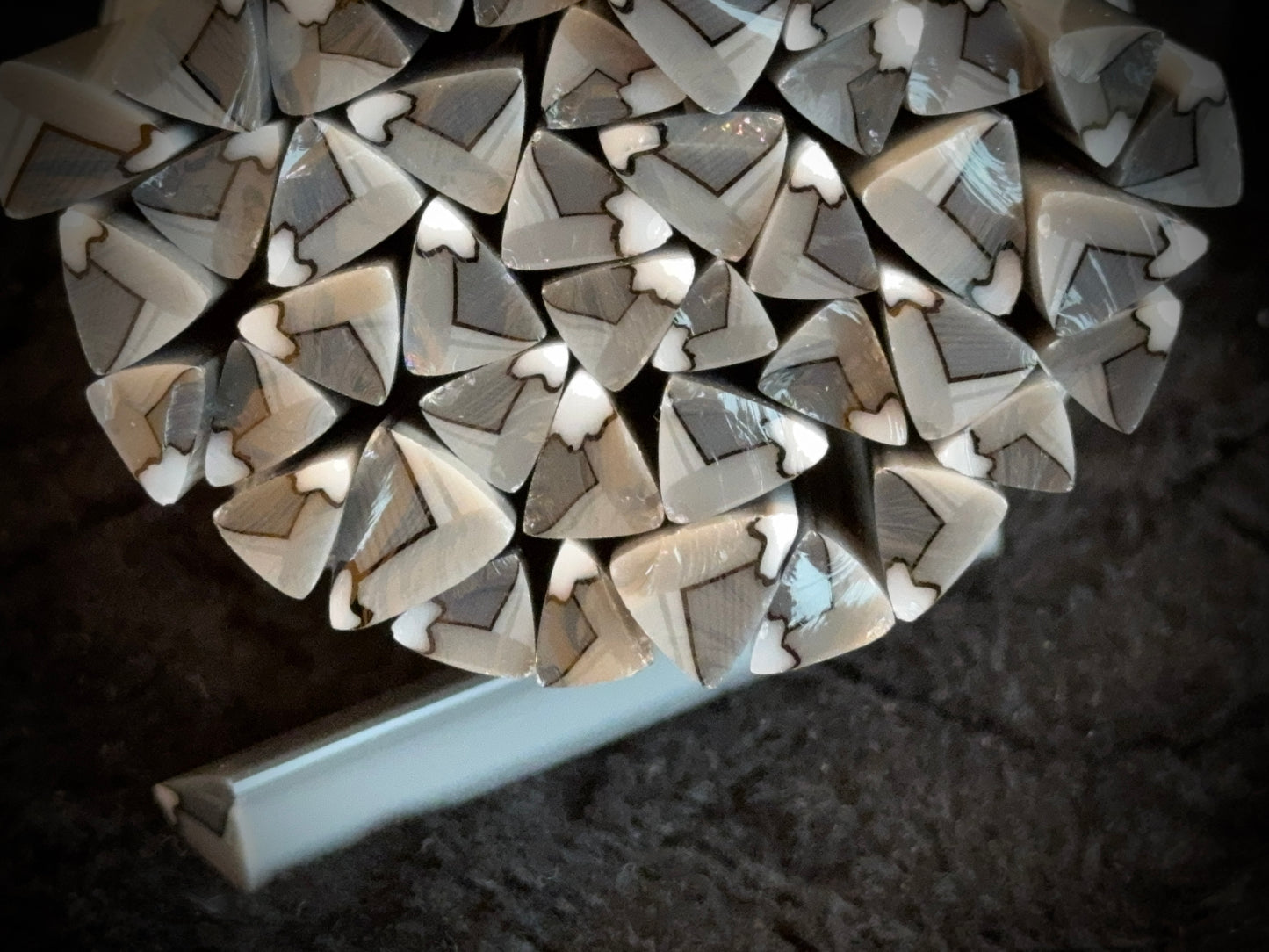 Mountains, 1+oz, (not seconds but please read description), COE 96 Murrini Millefiori