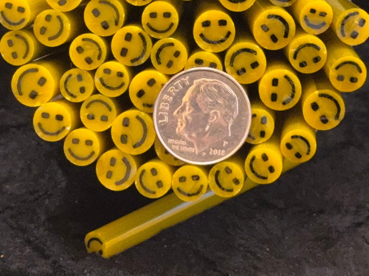 All Smiles, 1oz, COE 96 Murrini Millefiori