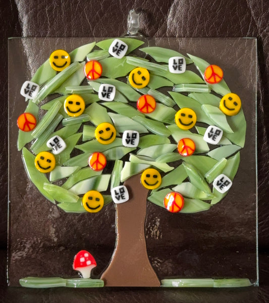 Tack Fuse Red Dotted Mushrooms, Sizes Vary, 1oz, COE 96 Murrini Millefiori