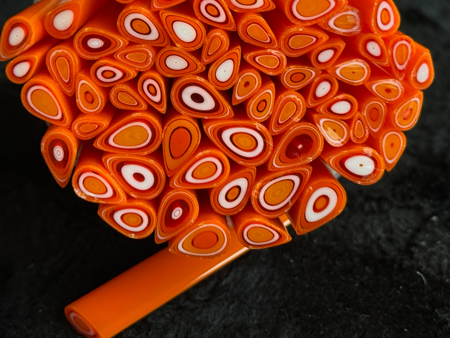 Orange Multi-size Teardrops, 1.5oz, COE 96 Murrini