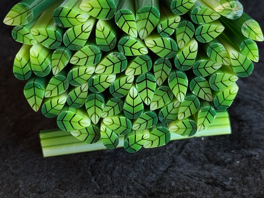 Green Ombré Leaves, 1oz, COE 96 Murrini Millefiori